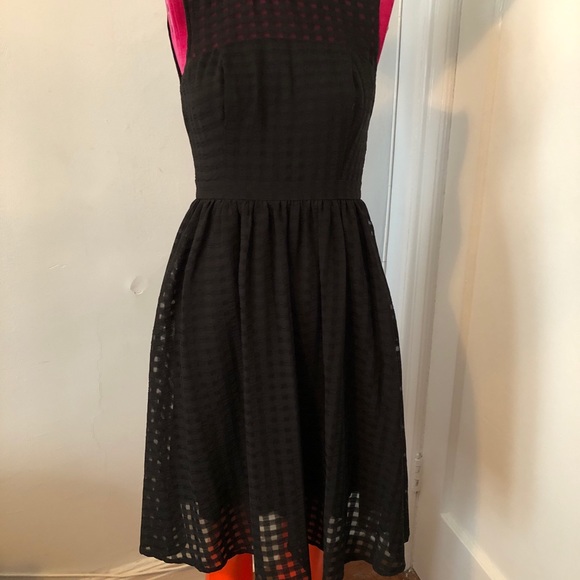 DRESS BLACK MIDI - COTTON Donna Morgan - Picture 4 of 12
